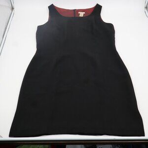 Apostrophe Womens Black Sleeveless Sheath Dress Red Lining Size 18 Side Slits